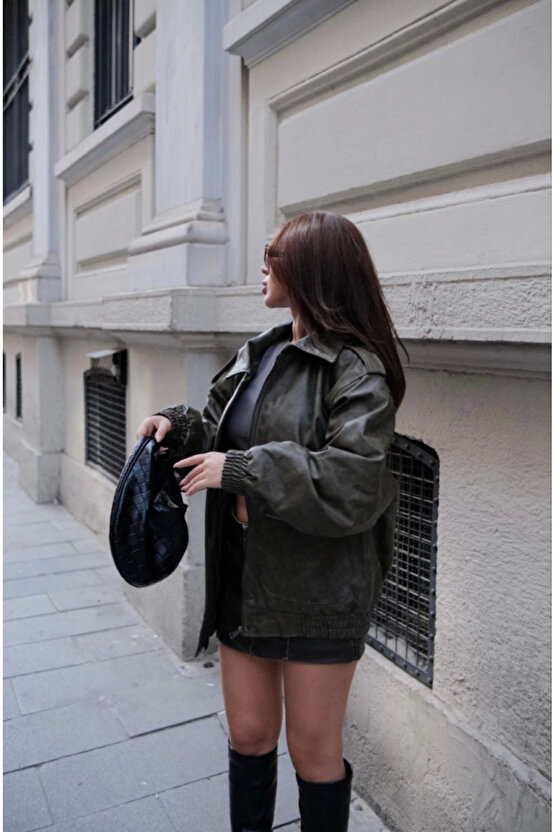 eyesof Suni Deri Pilot Ceket