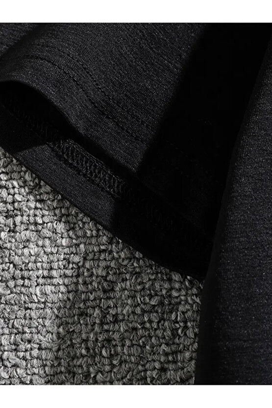 Erkek Dağ Grafikli Tişört, Yaz için Büyük Beden Rahat T-shirt - Siyah