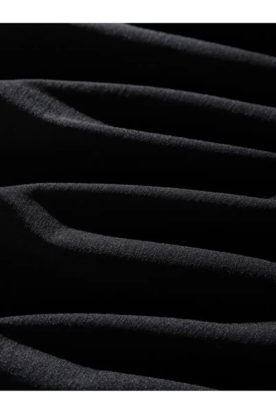 Erkek Dağ Grafikli Tişört, Yaz için Büyük Beden Rahat T-shirt - Siyah