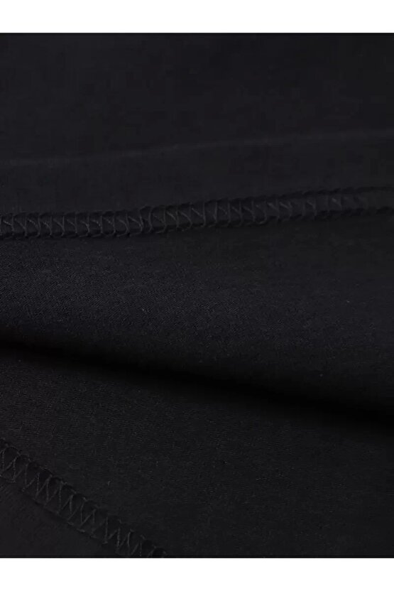 201 Penye Compack SPACEBALLS Erkek Baskılı Oversize Bisiklet Yaka Kısa Kol Yazlık T-shirt - Siyah