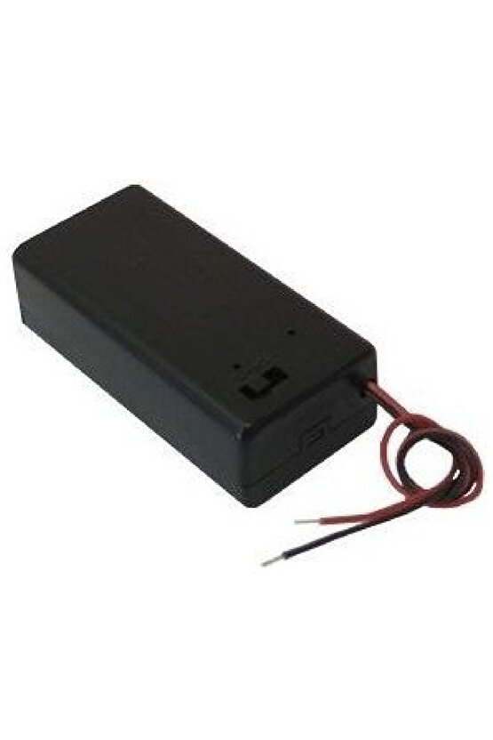 İkili 2’li Kapaklı Anahtarlı Aa Pil Kutusu  Kablolu Aa Pil Yuvası  Kalem Pil Tutucu