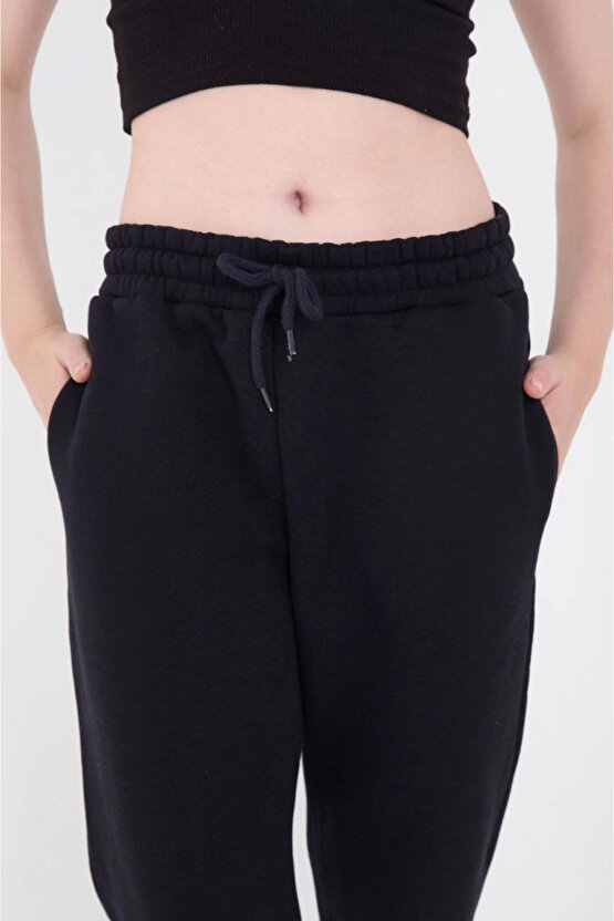 eyesof Üç İplik Basic Lastikli Eşofman Pantolon - Lacivert