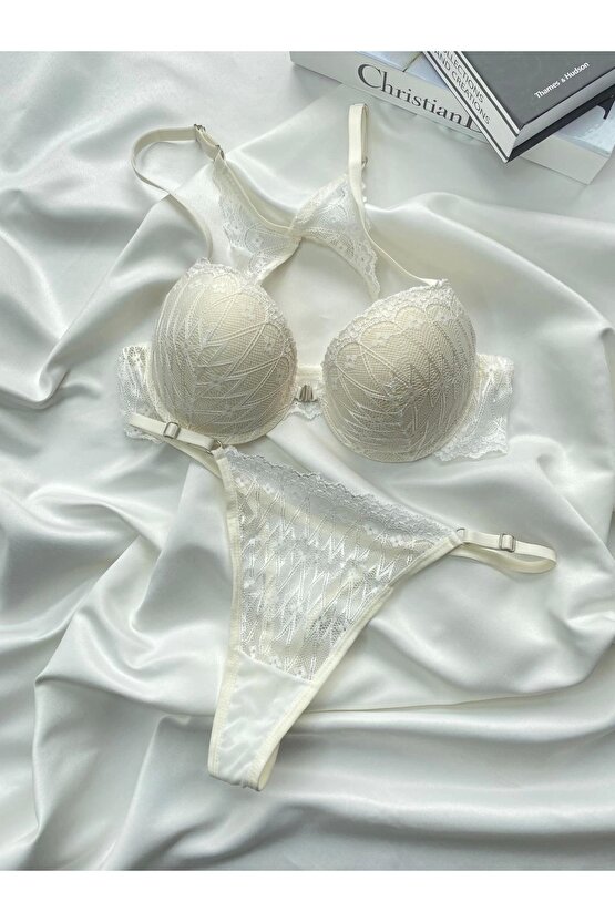 DİLBER MODEL PUSH-UP BALENLİ DANTELLİ SEKSİ GÜNLÜK KADIN  SÜTYEN TAKIM