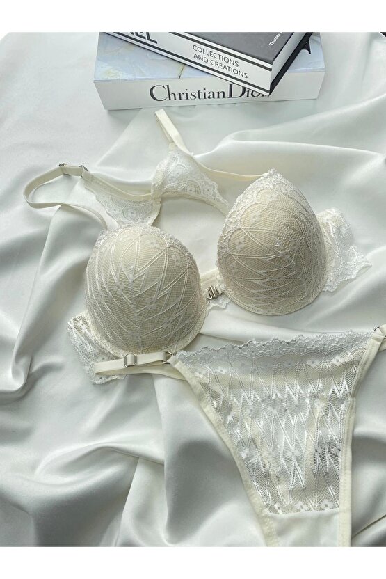 DİLBER MODEL PUSH-UP BALENLİ DANTELLİ SEKSİ GÜNLÜK KADIN  SÜTYEN TAKIM
