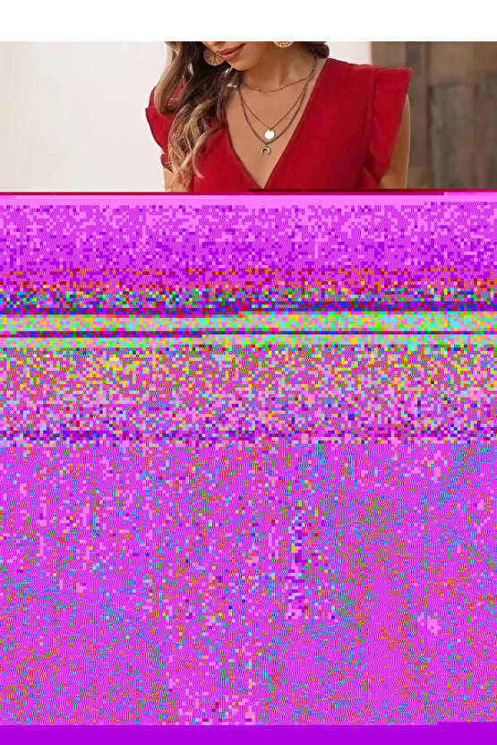 Kadın Kısa Kollu Kruvaze Yakalı Beli Lastikli Aerobin Elbise