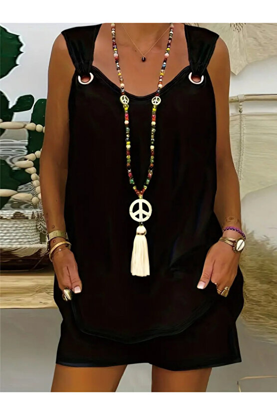 eyesof Kadın Kolsuz V Yaka Kuş Gözü Detay Bluz Short Aerobin Ikili Takım