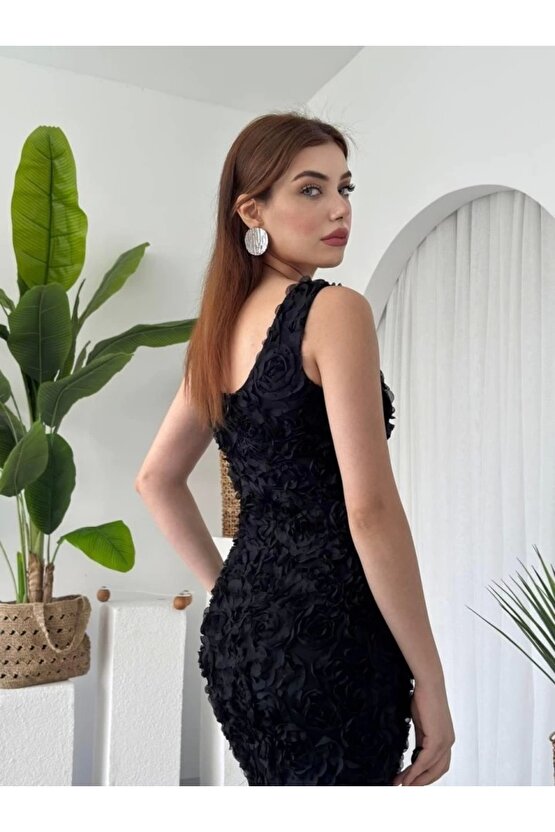 Kren Gül Detaylı Elbise