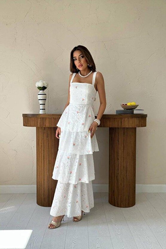 Şık ve Zarif Arkası Bağlamalı Pembe Elbise