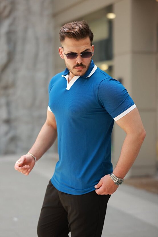 eyesof Erkek Hemşire Yaka Kısa Kollu Tişört