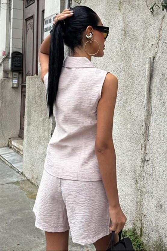 gl00my Yazın Şıklığına Adım Atın - Yelek Şort Takım -17