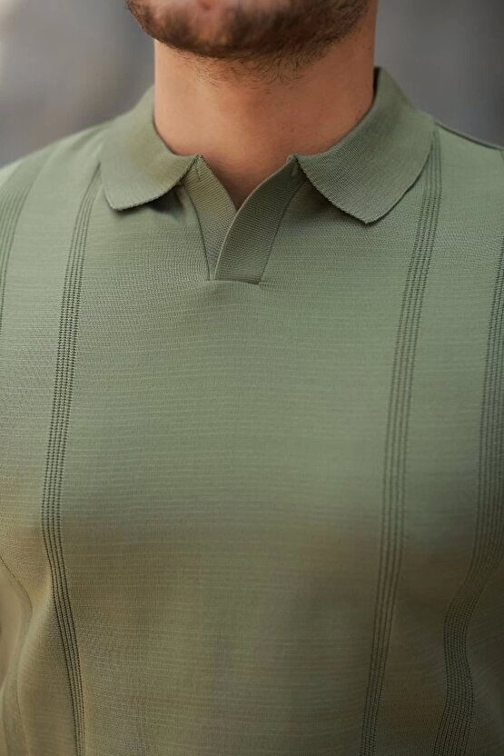 EQURİ Erkek Hemşire Yaka Kısa Kollu Tişört