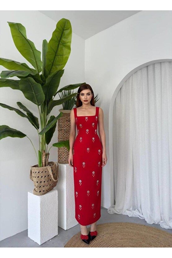 Ners Taş Detaylı Elbise