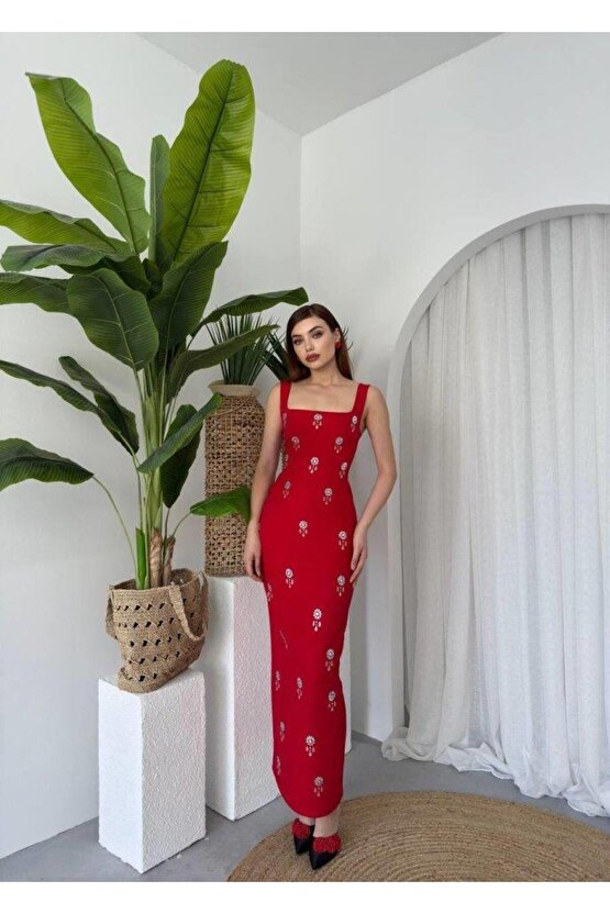 Ners Taş Detaylı Elbise