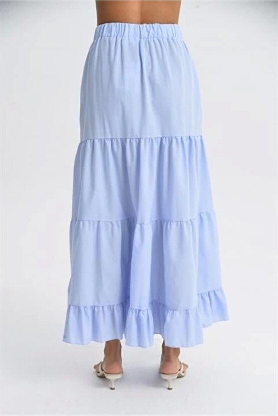 Audrey Fıfrlı Yırtmaç Detay Etek 4037