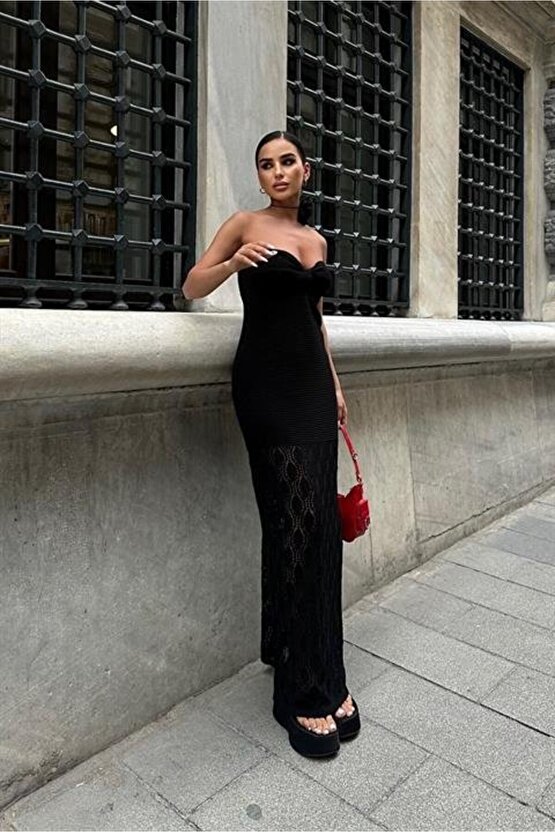 eyesof Eudora Ajurlu StraplezElbise 2771