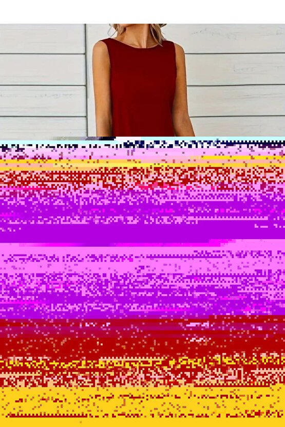 eyesof Kadın Kolsuz Kayık Yaka Maksi Janjan Krep Elbise