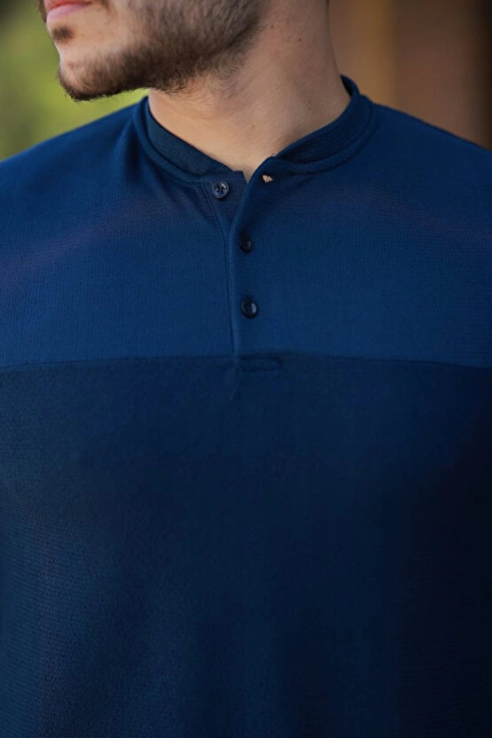 Erkek Hakim Yakalı Kısa Kollu Pamuklu T-shirt