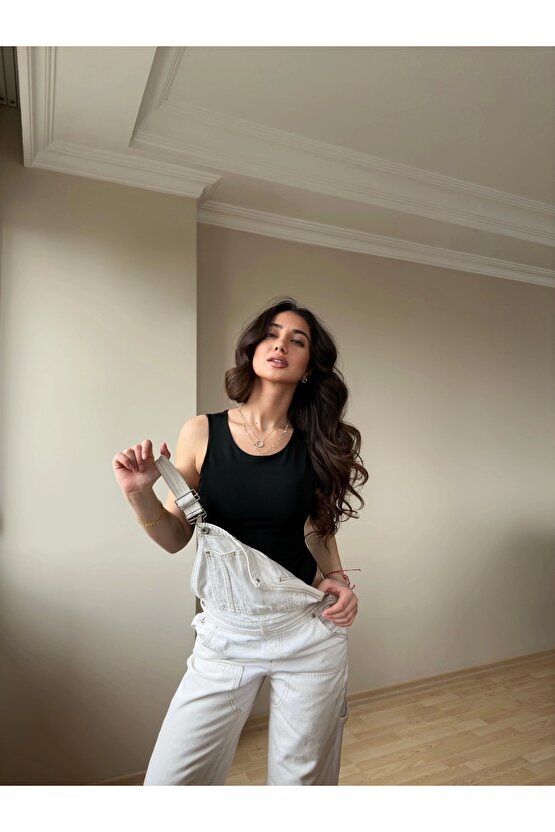 Halter Yaka Siyah Bodysuit