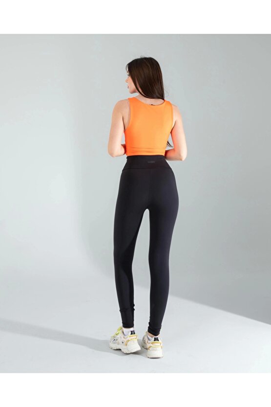 Turuncu Kalin Askili Scuba Kumas Crop – Uygun Fiyatlı, Hızlı Kargo, - Şık Tasarım