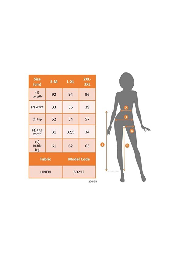 Kadın Bel Büzgü Ve Düğme Detay Kapri Keten Pantolon