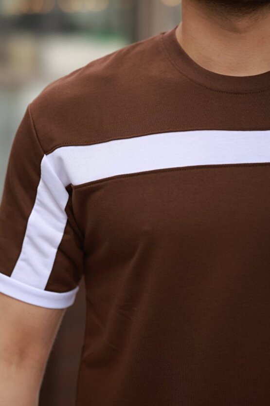 eyesof Erkek şerit Detaylı Kısa Kollu T-shirt