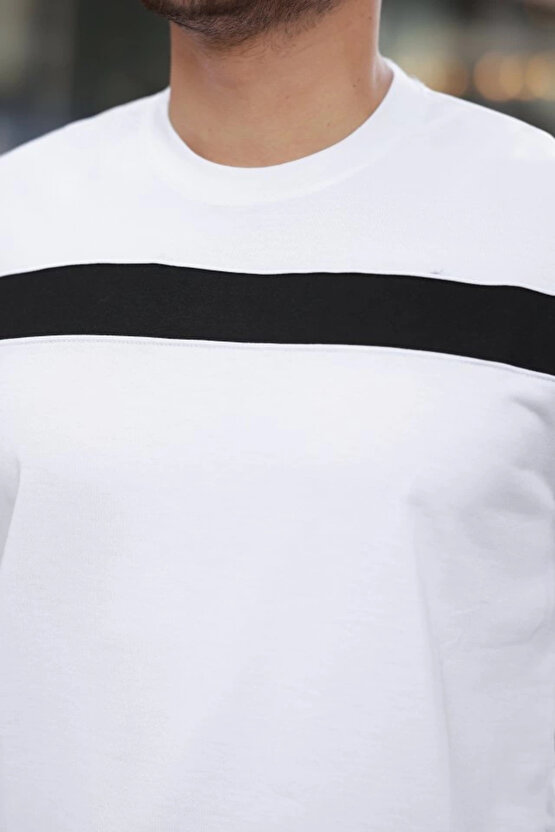 Erkek şerit Detaylı Kısa Kollu T-shirt