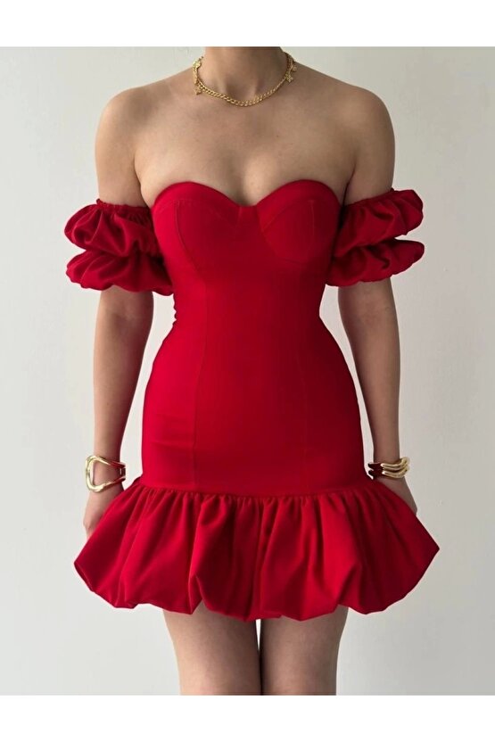 Peyda Straplez Elbise