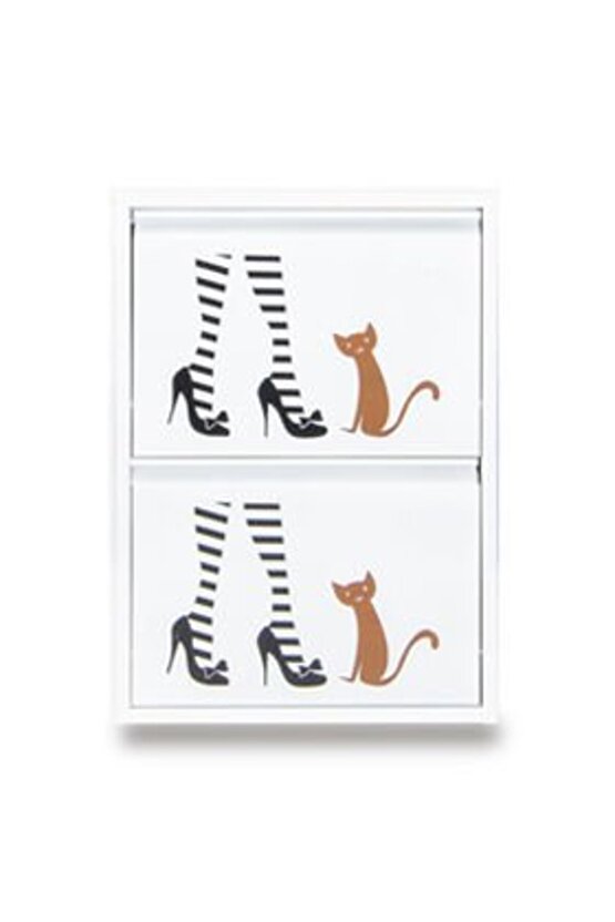 2’li Metal Ayakkabılık (Beyaz-Çizme) | Dar Alanlar İçin Akıllı Çözüm