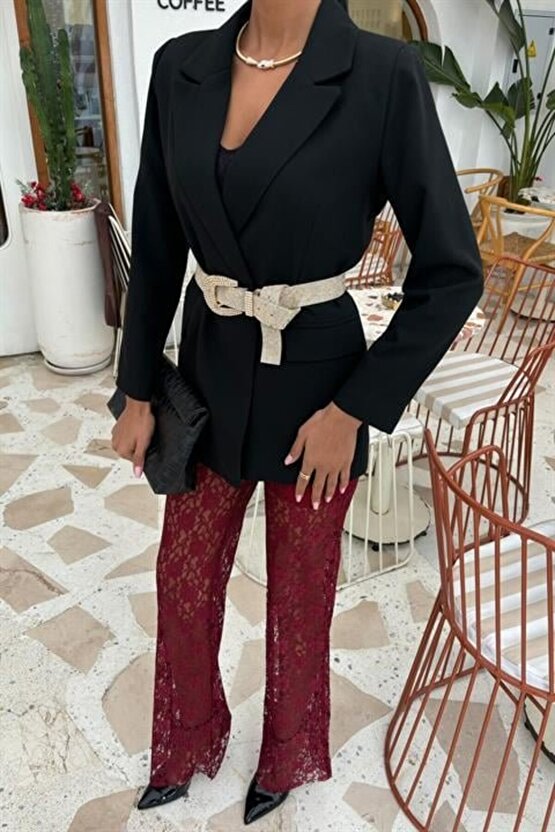 eyesof İçi Astarlı Dantel Pantolon 0081