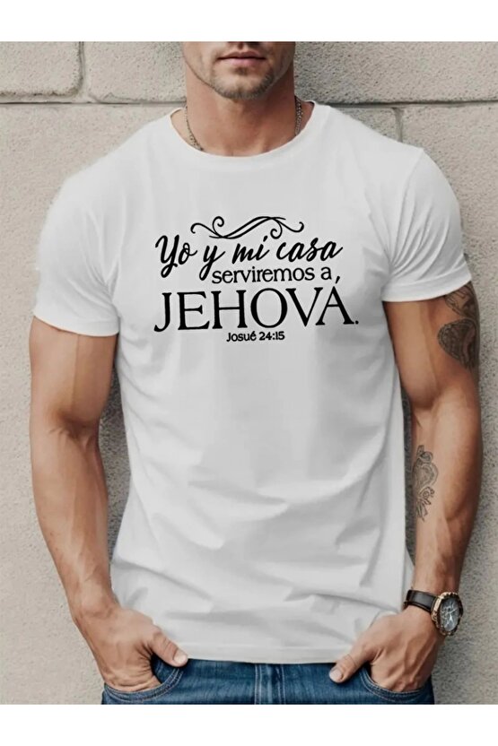 Erkek Jehova Baskılı Süprem T-shirt
