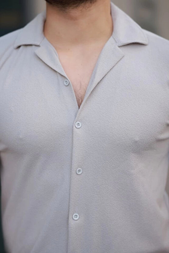 Erkek Kısa Kollu örme Kumaş Pamuklu Gömlek