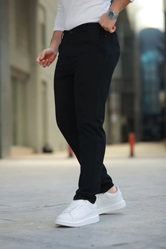 Erkek Düz Kesim Bilek Boy Kumaş Pantolon