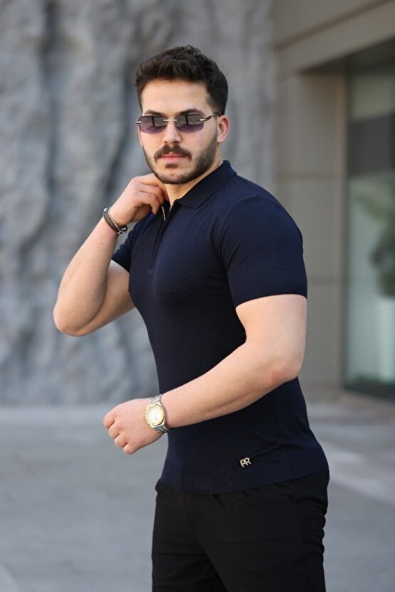 Erkek Viskon Kumaş Polo Yaka Tişört