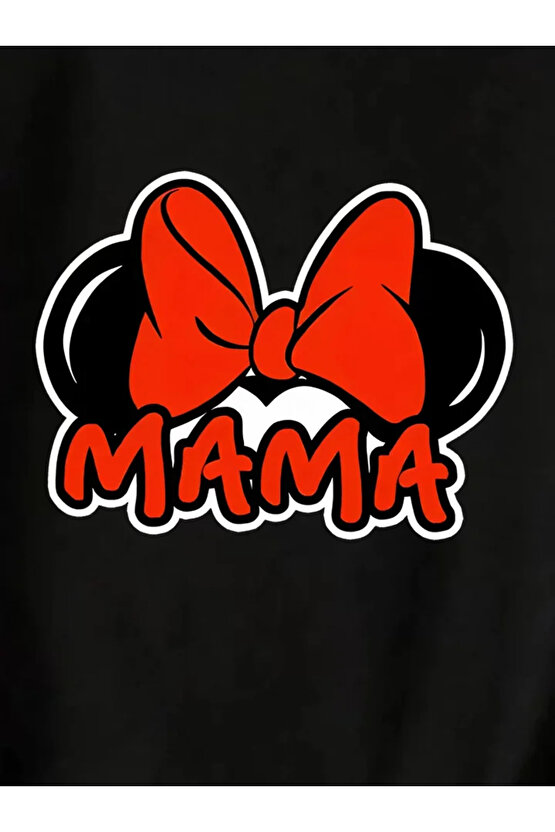 eyesof Anneler Günü Baskılı T-shirt - Siyah