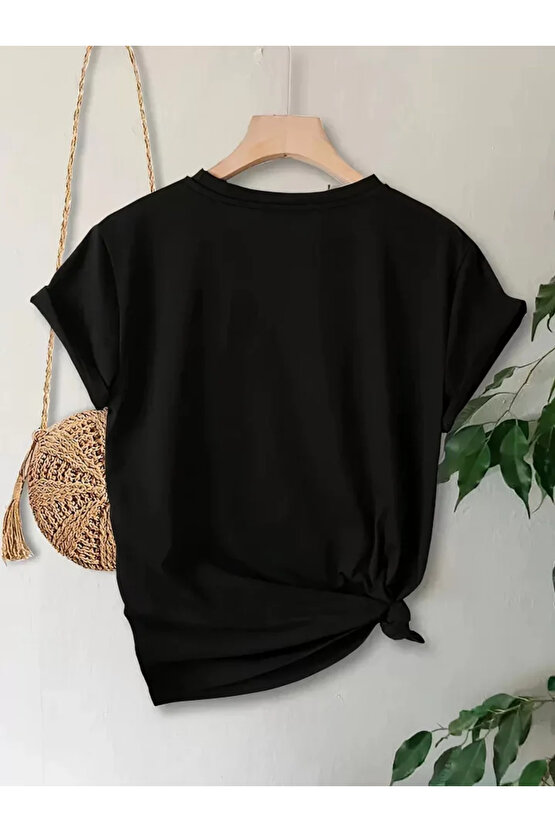 eyesof Anneler Günü Baskılı T-shirt - Siyah