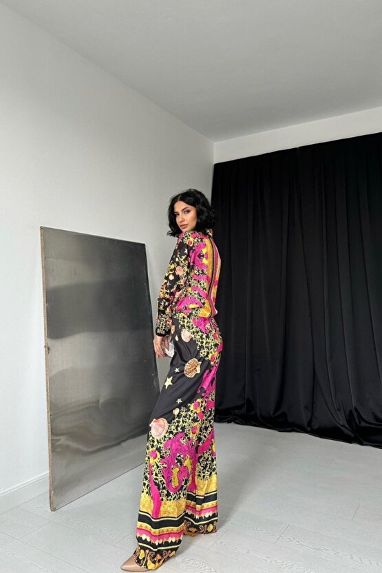 eyesof Desenli Gömlek Ve Desenli Pantolon Takım