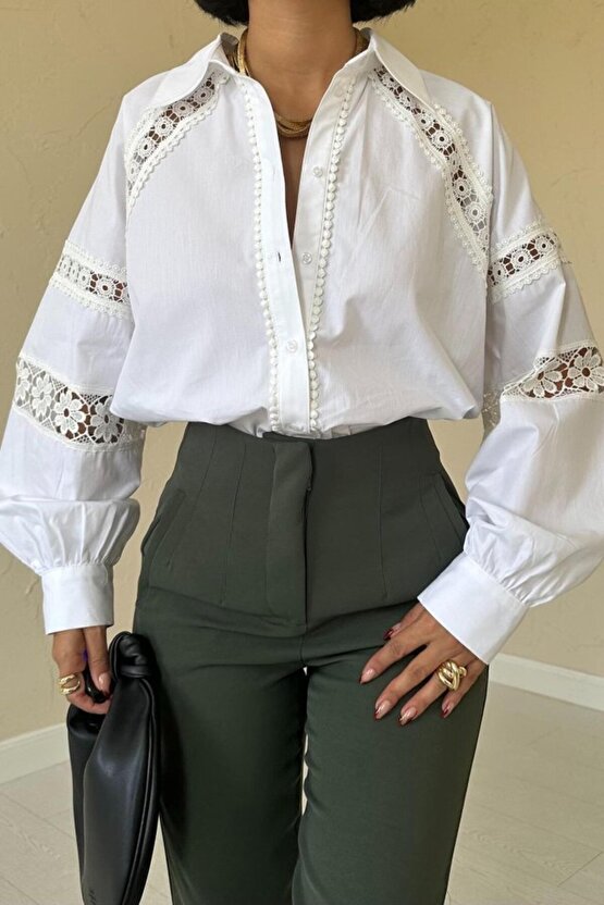 eyesof Haki Pensli Ve Dar Paça Pantolon