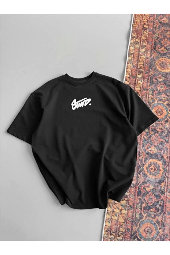 Baskılı Oversize Tshirt  iyah