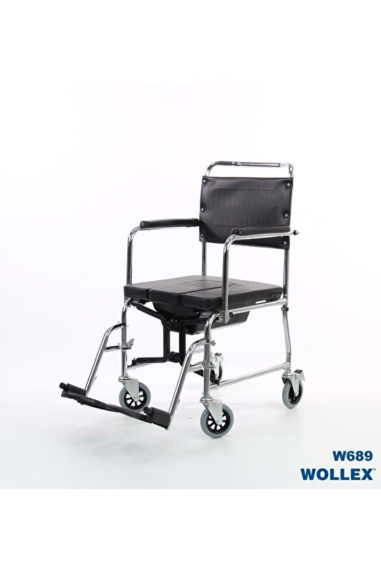 W689 Klozetli Tekerlekli Banyo Sandalyesi