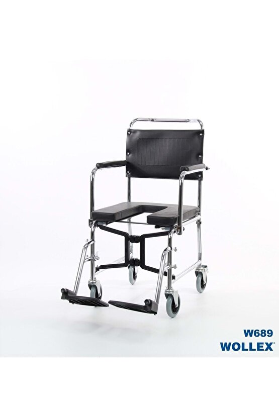 W689 Klozetli Tekerlekli Banyo Sandalyesi