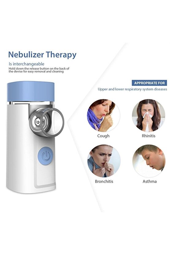 Şarjlı Air Pro 3 Mesh El Tipi Nebulizatör Çantada Taşınabilir Portable Mesh Nebulizatör