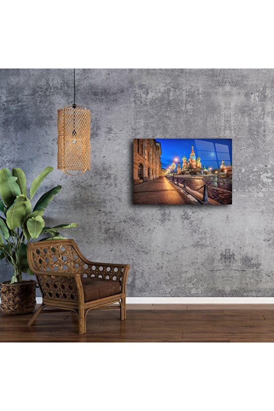 Moskova Aziz Vasil Katedrali Cam Tablo