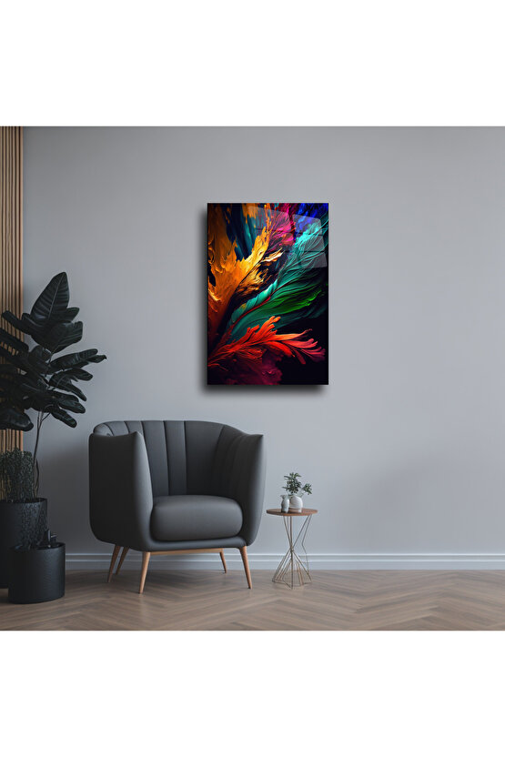 Karışık Desenler Cam Tablo Duvar Dekoru 15