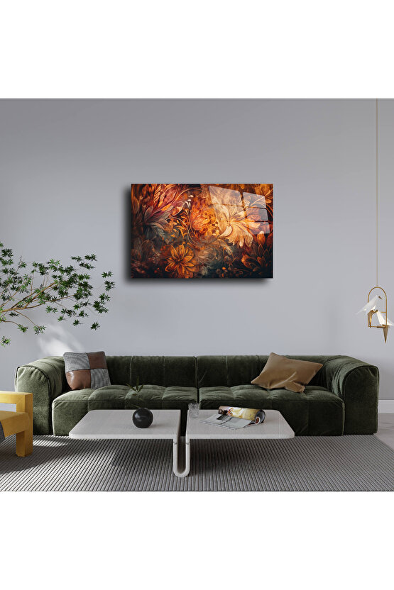 Karışık Desenler Cam Tablo Duvar Dekoru 5