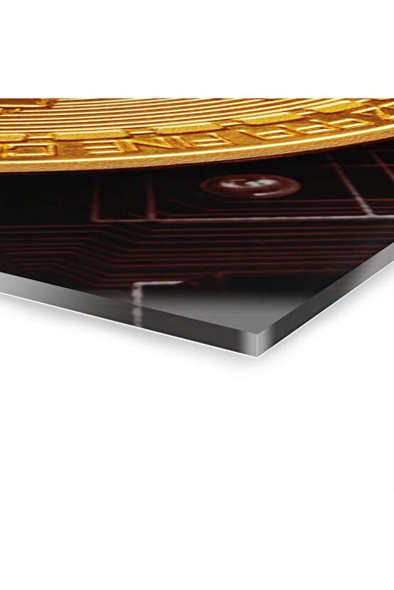 Bitcoin Kripto BTC Crypto Para 3 Cam Tablo Duvar Dekoru