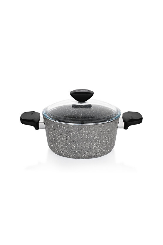 Etna Yanmaz Yapışmaz Tencere Seti 7 Parça-gri