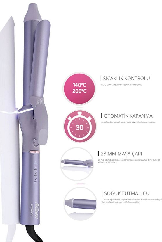 Hypnose Ionmax Saç Maşası Turmalin Seramik Plaka 28mm - AR5104