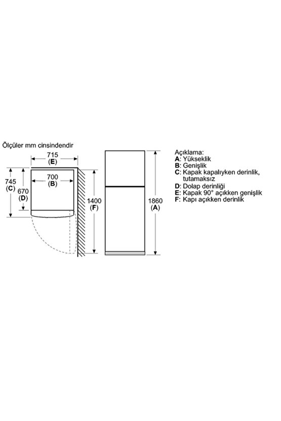 Bd2155lfnn F Enerji Sınıfı 453 Lt Nofrost Üstten Donduruculu Buzdolabı