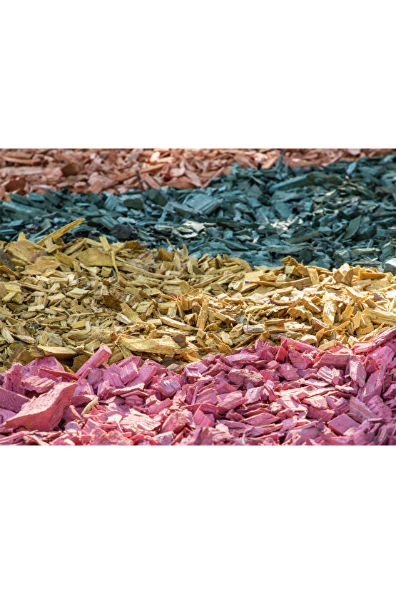 Pembe Renkli Malç 40 Litre 25-65 mm Renkli Ağaç Kabuğu Renkli Ağaç Yonga Bahçe Dekor Peyzaj Mulch