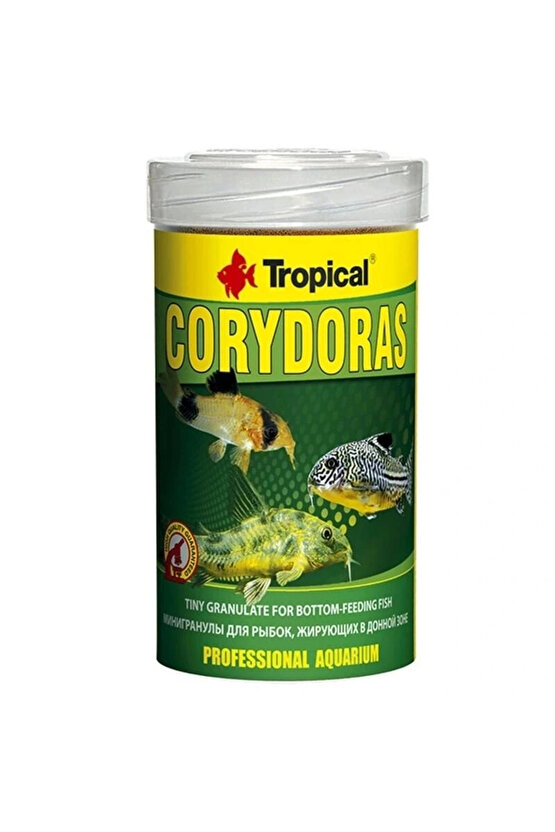 Corydoras Dipten Beslenen Balıklar için Mikro Granül Balık Yemi 100 Ml 68 Gr